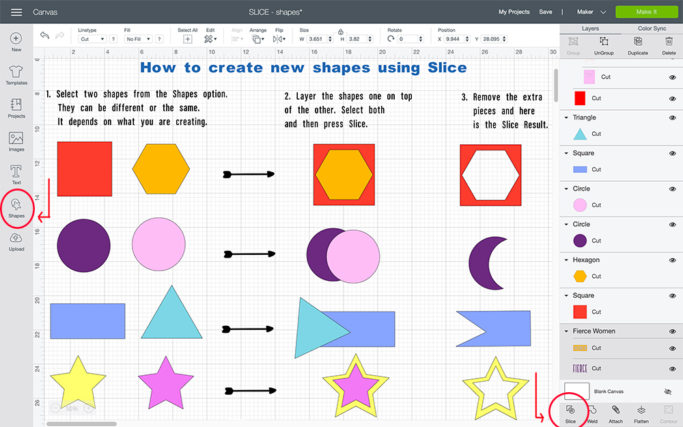 How To Use Slice In Cricut Design Space - The Barne Yard